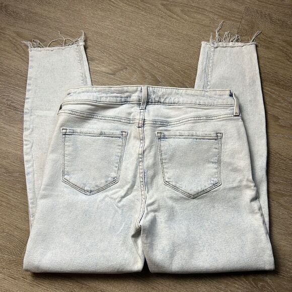 OLD NAVY | Rockstar Super Skinny Raw Hem Stone Washed Jeans Size 10 - Picture 8 of 8
